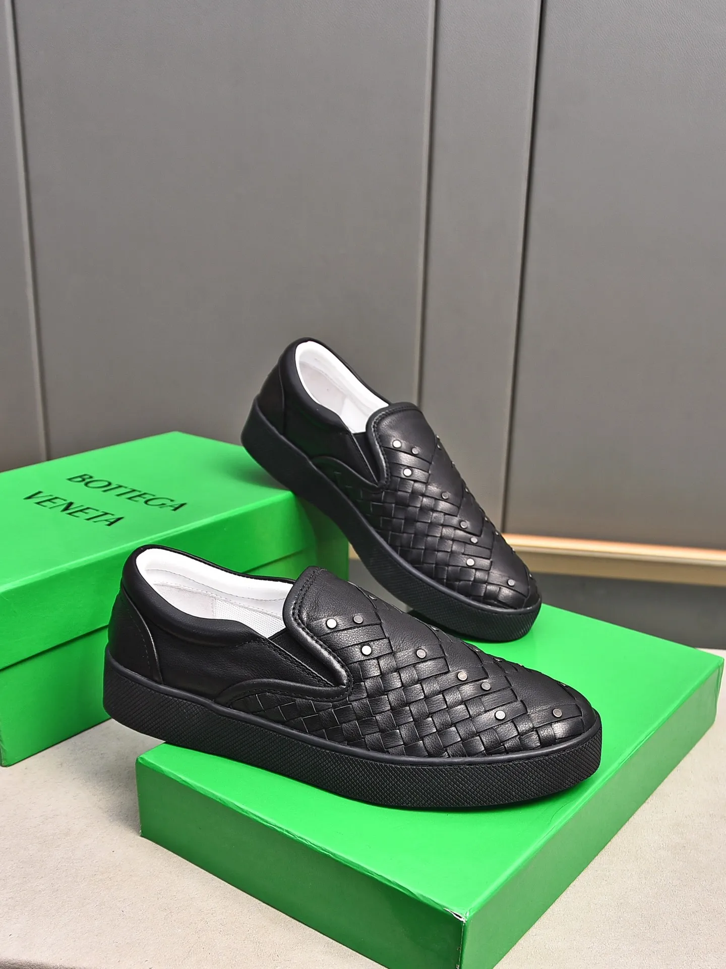 Men's Men's Shoes💰520 [Hot Diamond Sleeves Series] BOTTEG* VENET* - high-end boutique Size: 38-44 (45 customized) BV new product, first-layer cowhide artificially woven classic style harmoniously blends with contemporary fashion temperament, rubber soles are light and flexible, water-dyed sheepskin pads! [Taobao, Tmall, and live streaming are the first choices]